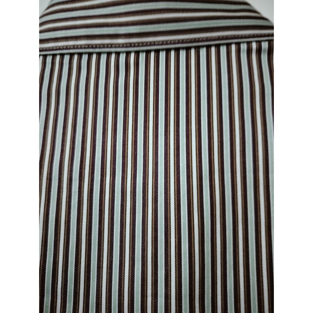 5686) Cinch Women XL Long Sleeve Tencel Striped Button Up Western Shirt - Picture 7 of 8